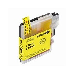 BROTHER (LC1100Y) Cartouche jet d'encre Jaune pour DCP385C COMPATIBLE.