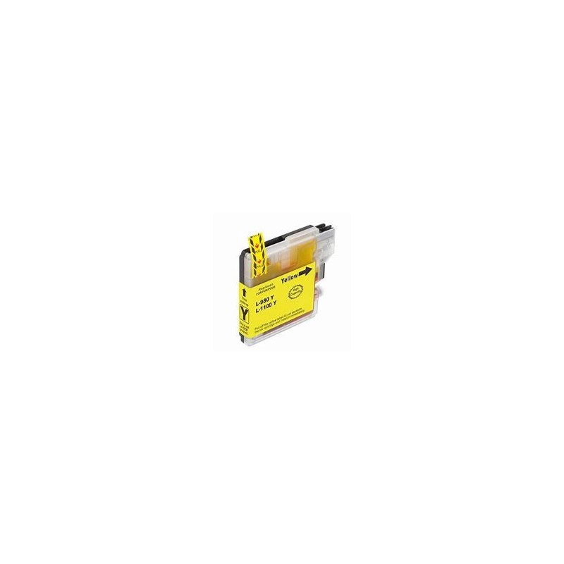 BROTHER (LC1100Y) Cartouche jet d'encre Jaune pour DCP385C COMPATIBLE.