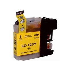 BROTHER (LC-123Y) Cartouche jet d'encre Jaune pour DCP-J / MFC-J COMPATIBLE.