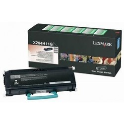 Cartouche toner laser noir origine imprimante Lexmark X364dw X264H11G