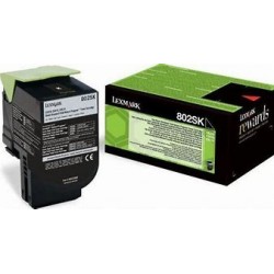 Cartouche toner 802SK laser noir Lexmark CX510dthe d'origine 80C2SK0