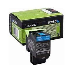 Cartouche 801SC laser Cyan Lexmark CX510dhe d'origine 80C2SC0