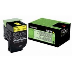 Toner RETORNABLE Jaune 80C2SY0 Original pour Lexmark