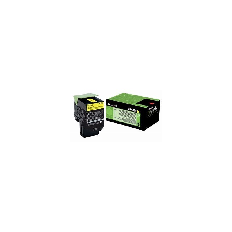 cartouche 802sy laser jaune imprimante CX410 Lexmark d'origine 80C2SY0