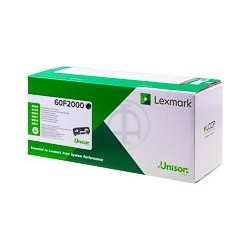 Toner laser Noir 60F2000 Original pour Lexmark