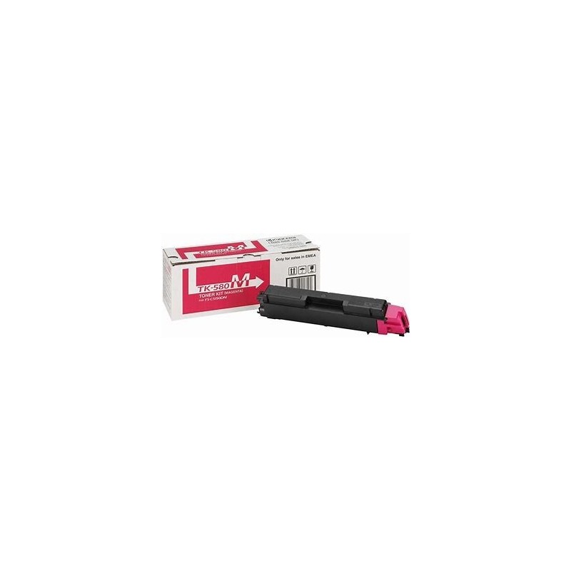 Cartouche toner laser rouge origine Kyocera Ecosys FSC5150dn TK580M