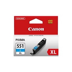 cartouche cyan CLI551XLC Canon Pixma MG5655 / MG5550 origine 6444B001