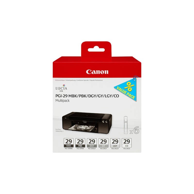 pack cartouches photo PGI29 d'origine Canon Pixma Pro 1 4868B018