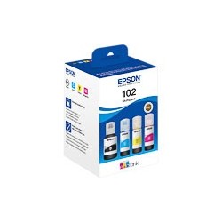 pack 4 recharges 102 origineEPSON Ecotank ET3750/ET3850/ET4856 T03R640