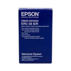 ruban nylon noir et rouge ERC38BR pour EPSON TM300 C43S015376 origine