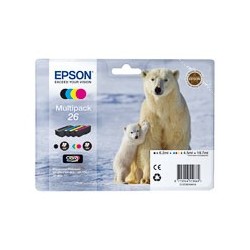 Pack cartouches N°26 encre origine EPSON Premium XP615/XP610 T26164010