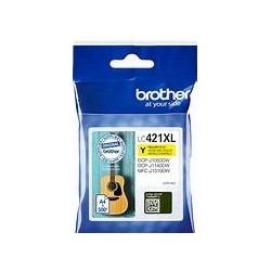 cartouche Jaune XL jet d'encre pour Brother DCPJ1140DW origine LC421XLY