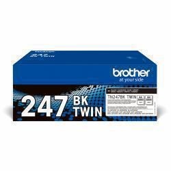 Pack 2 toner noir origine laser Brother DCPL3510CDW TN247BKTWIN