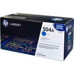 Cartouche laser cyan N°504A HP Color Laserjet CM3530MFP origine CE251A