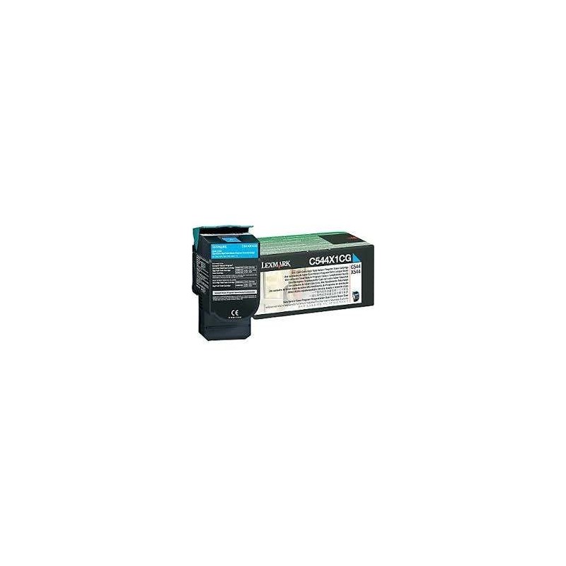 Cartouche toner laser Cyan LEXMARK X544n origine C544X1CG