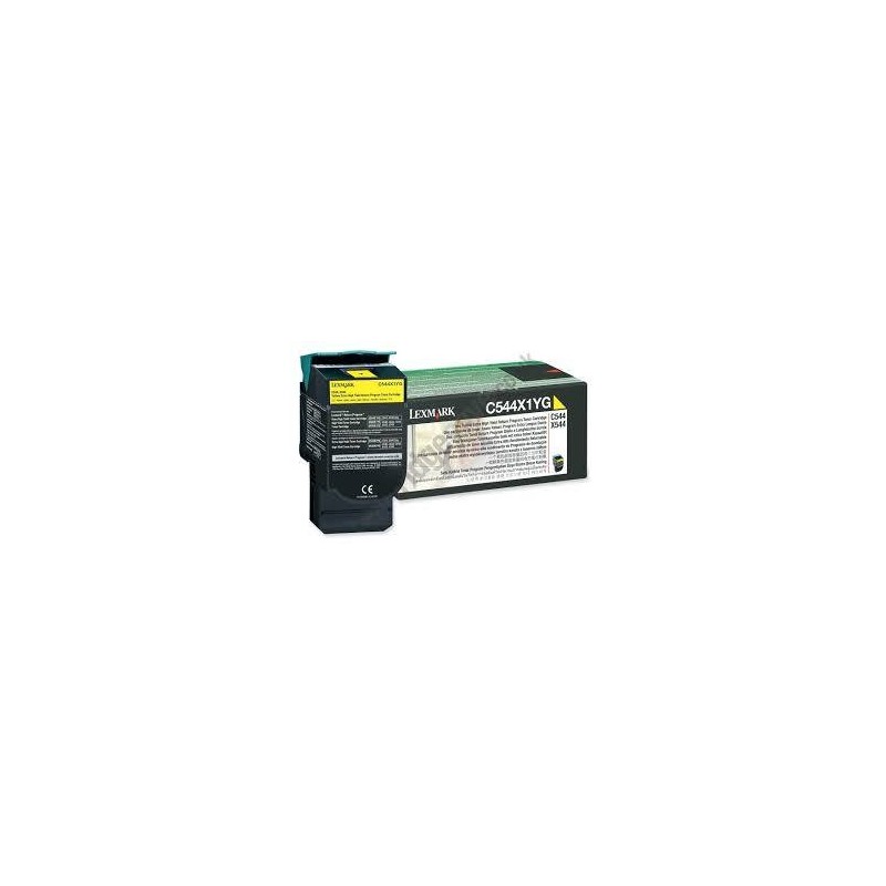 Cartouche toner laser Jaune pour LEXMARK C546dtn origine C544X1YG