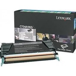 Cartouche toner laser Noir imprimante Lexmark C734dtn origine C734A1KG