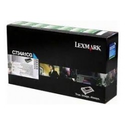 Cartouche toner laser Cyan imprimante Lexmark C736dtn origine C734A1CG