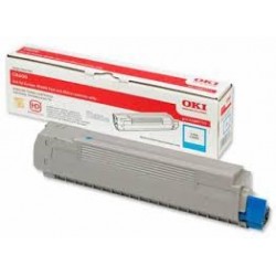 cartouche de toner laser pour Oki C801dn couleur cyan origine 44643003