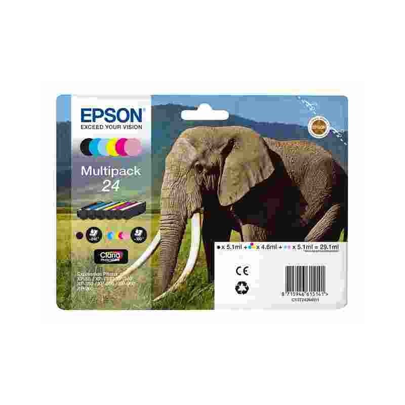 Pack 6 cartouches Epson Expression Photo XP860 origine T24284011