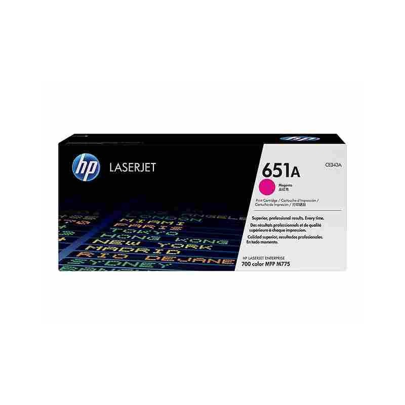 Cartouche N°651A toner Rouge pour HP Laserjet MFPM775z origine CE343A