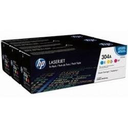 Pack toner laser couleur N°304A origine HP Laserjet CP2027 CF372AM