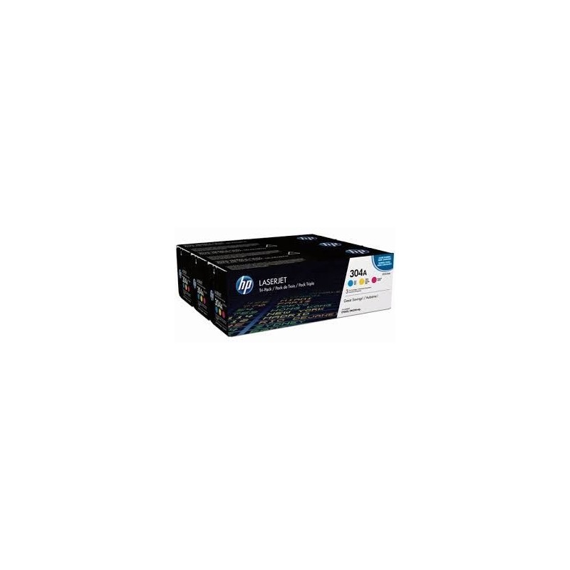 Pack toner laser couleur N°304A origine HP Laserjet CP2027 CF372AM