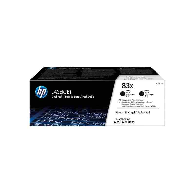 Pack toner Noir 83X origine pour HP Laserjet Pro MFP-M225dn CF283XD