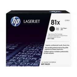 Cartouche toner laser noir N°81X origine HP Laserjet M606dn CF281X