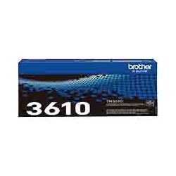 Toner laser noir origine Brother TN3610 pour MFCL6710DW - MFCL6910DN et HLL6210DW