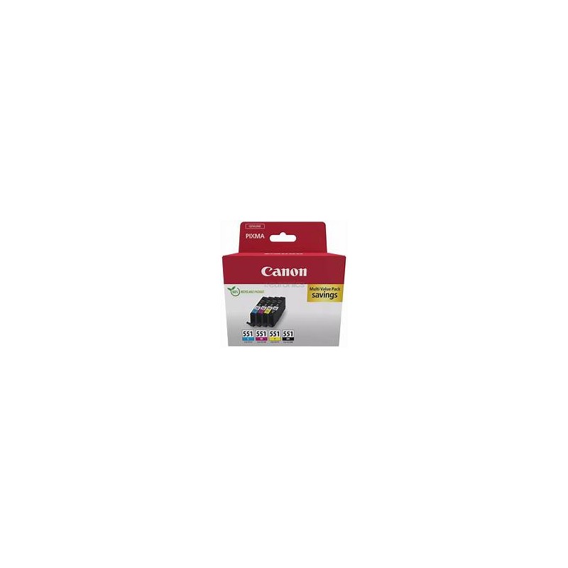 pack cartouche CLI551 Canon pixma MG5650 / MX922 origine 6509B016