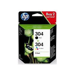 Pack cartouches N°304 encre origine HP deskjet 2623/2630/2632 3JB05AE